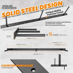 Soporte de Pared Flotante Resistente de 32 Pulgadas, Soportes de Acero Sólido, Soportes Ocultos Invisibles para Montaje en Pared de Madera - Product Image 2