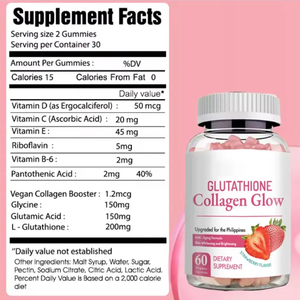 BIOCCHN fresa Rosa glutatión piel blanqueamiento colágeno vitamina <span class=keywords><strong>C</strong></span> gomitas naturales glutatión gomitas con colágeno - Product Image 2