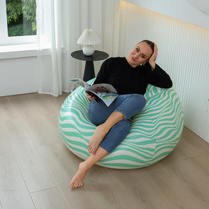 Canapé gonflable TANYOZHE 110x85cm, design rayé, chaise inclinable portable d'extérieur pour adultes - Product Image 3