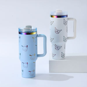 Classic 40oz Sublimation Double Wall Vacuum Insulated Stainless Steel Travel Tumbler <strong>Mug</strong> with Straw Custom Pattern - Product Image 3