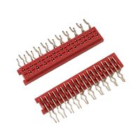 Diskon besar 2.54mm pitch mikro cocok merah IDC kawat konektor ke papan soket wanita untuk tipe sudut kanan