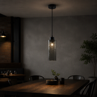 Lustre moderne en verre ambré suspendu pour restaurant, salle à manger, maison