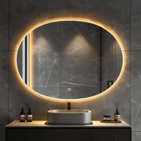 Miroir mural ovale à DEL pour salle de bain Miroir intelligent à DEL pour salle de bain Android avec écran tactile