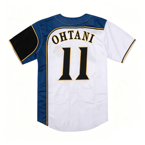 เสื้อเบสบอลเย็บติดลายสไตล์เรโทรสำหรับผู้ชาย รุ่นย้อนยุค หมายเลข 16 โชเฮย์ โอทานิ 51 อิจิโร่ ซูซูกิ 11 โชเฮย์ โอทานิ ไซส์ S-3XL - Product Image 3