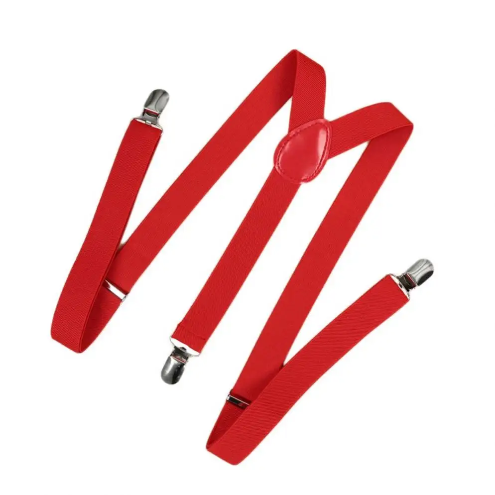 8230510 Fashion warna solid dewasa sabuk suspender Clip-on y-back kawat gigi elastis dewasa disesuaikan