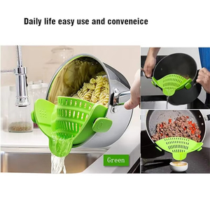 Passoire universelle en silicone à clipser, anti-débordement, pour pâtes et légumes, qualité alimentaire, vente en gros - Product Image 3