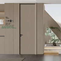 Porte intérieure battante en bois résistante à l'usure, avec peinture carbone cristal personnalisée, plusieurs options de personnalisation, sans peinture.