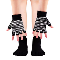 Chaussettes de yoga antidérapantes pour femmes Set Silicone Dots Five Finger Toe Massage Sports Ankle Socks