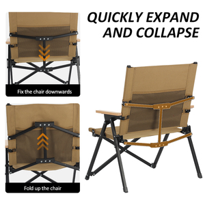 Factory OEM New Design Aluminum <b>Frame</b> Picnic Chair Ultralight Outdoor Low Seat Foldable Camping Ground Chair - Product Image 3