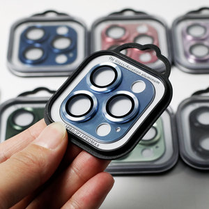 Película protectora de lente de cámara con marco de Metal de vidrio templado HD para <span class=keywords><strong>iPhone</strong></span> 11 <span class=keywords><strong>12</strong></span> 13 - Product Image 2