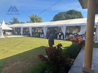 Grande tente de mariage en aluminium à logo personnalisé tente de luxe résistante à l'eau pour événements et fêtes en plein air chapiteaux de mariage à haute résistance au feu