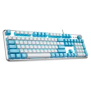 Xinmeng K913 Keyboard Mekanis Sumbu Hijau, Game Kantor Notebook Warna Sesuai Kepribadian Berkabel