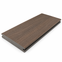 Papan Dek WPC Solid Co-extrusion Anti-Slip Tahan Air Tahan UV Motif Kayu untuk Lantai Luar Ruangan, Taman, Patio, Kolam Renang, Balkon