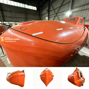 เรือชูชีพแบบฟรีฟอลล์ที่ทำจากไฟเบอร์กลาสที่ได้รับการรับรองมาตรฐาน CCS BV MED IRS KR พร้อมระบบปิดทึบ - Product Image 1