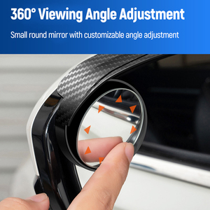 Universal Auxiliary <strong>Mirror</strong> Auto Parts Car Blind Spot Rear View <strong>Mirror</strong> <strong>360</strong> Degree Adjustable Car Rearview <strong>Mirror</strong> Rain Eyebrow - Product Image 2