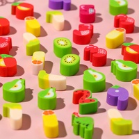 Cartoon gummetjes met ruimtethema, fruit- en cijferontwerpen, prijzen voor basisschoolleerlingen, diverse soorten, rubberen mini schattige gummetjesblokjes