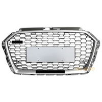 Rejilla Delantera de ABS Estilo RS3 en Negro y Plata con Diseño de Panal de Abeja para Audi A3/S3 8V Sportback 2016-2019, Nueva en Oferta