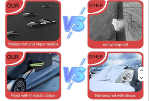 Grande housse de <span class=keywords><strong>pare</strong></span>-<span class=keywords><strong>brise</strong></span> magnétique en tissu Oxford pour voitures, protection contre le vent et la neige, anti-gel, ajustement universel, accessoire extérieur - Product Image 4