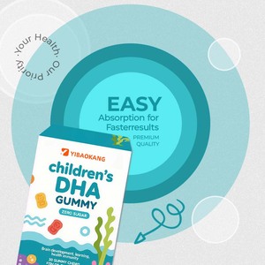 Children's 600 mg DHA Gummies Omega-3 Aceite de pescado para el desarrollo saludable del cerebro y la inmunidad 30 cápsulas masticables - Product Image 6