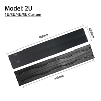Plaque d'occultation en plastique 2U détachable, ignifuge, en ABS, anti-poussière, personnalisable 1U 2U 3U 4U 5U