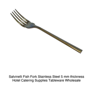 Fourchette à poisson Salvinelli en acier inoxydable, épaisseur 5 mm, fournitures de restauration hôtelière, vaisselle en gros - Product Image 2