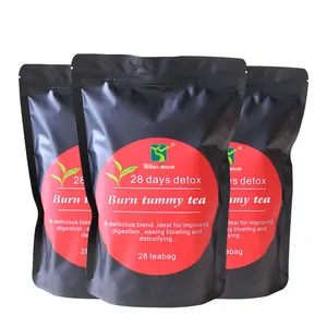 Eigenmarke traditioneller Diät-Gewichtsverlust-Tea Entgiftung Körperreinigung mit GRÜNDM TEE hergestellt in GMP-Fabrik kräuter-flacher Bauch-Tea