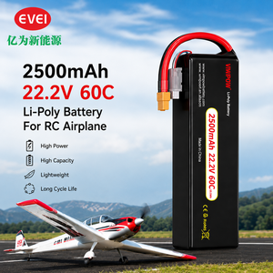 Baterai LiPo Drone Hard Shell Safe 2500mAh 22.2V 60C Tegangan Tinggi Pasokan Pabrik untuk Drone RC FPV Konektor Kustom - Product Image 5