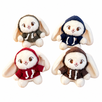 Gantungan Kunci Hoodie Kelinci Bulu Lembut - Boneka Kelinci Lucu