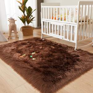 Soffice tappeto <span class=keywords><strong>Shaggy</strong></span> Area coperta in finta pelliccia di montone tappeti Fuzzy tappeto peloso per soggiorno, camera da letto, arredamento della stanza della scuola materna - Product Image 6