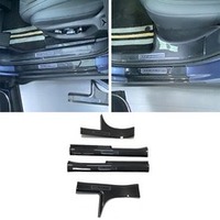 BYD Sealion 7 2024 Plaque de protection de seuil de porte en fibre de carbone ABS, protection de pare-chocs arrière, protection de seuil de coffre, accessoires anti-rayures