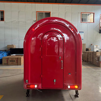 Remolque de Comida Móvil Multiusos Versátil para Asador de BBQ, Parrilla y Venta de Tacos con Bandeja de Servicio Externa