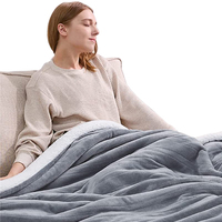 Couverture Électrique Matelassée avec 6 Niveaux de Chaleur, Couverture Chauffante Thérapeutique pour la Maison et l'Hôpital