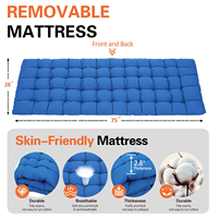 Lit pliant portable robuste et confortable avec sac de transport pour adultes, idéal pour le camping et les parcs, matelas de camping adapté aux bébés