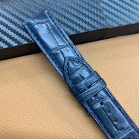 Braunes Echtes Alligatorleder Uhrenarmband 20mm 18mm Konisch Handgenäht Ersatz-Uhrenband Krokodilleder Uhrenarmband