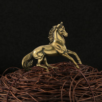 Ornements sculptés en cuivre antique représentant un cheval du zodiaque pour mariage, anniversaire, artisanat
