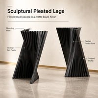 Pieds de table en métal pour plateau en pierre frittée ou marbre, base de table en acier inoxydable jusqu'à 2,2 m pour salle à manger, hôtel, base de mobilier