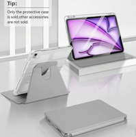 Étui SUNNYCASE à rotation 360 degrés pour iPad Pro 11/13 pouces 10.9/11e génération, support pour stylet, cuir PU, PC TPU, réveil/veille automatique, antichoc