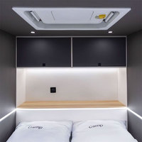 Caravane remorquable Campella de qualité exceptionnelle, grande capacité, noire, pour 2 personnes, petite, extensible, pour le camping et les voyages