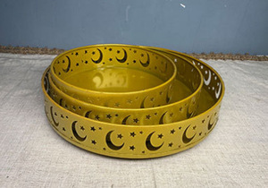 Bandejas Musulmanas al por Mayor para Ramadán, Bandeja <span class=keywords><strong>Eid</strong></span> <span class=keywords><strong>Mubarak</strong></span>, Plato <span class=keywords><strong>EID</strong></span> Al-Adha, Soporte para Dulces y Pasteles con Diseño de Luna y Estrellas - Product Image 5