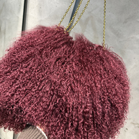 Sac à main seau en fourrure de mouton véritable, accessoires de mode en fourrure moelleuse, sac à bandoulière en fourrure de mouton authentique