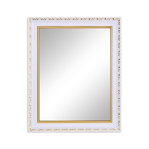 European Style Framed Bathroom <b>Mirror</b> <b>Rectangle</b> <b>Wall</b> Mounted Traditional Design Plastic Glass Surface - Product Image 3
