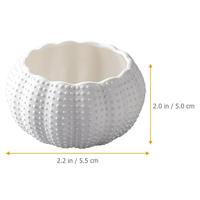 Bol de service décoratif de sauce à oursin en céramique délicate blanche pour les gadgets de cuisine à la maison de restaurant