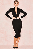 Robe col en v Sexy pour femmes, nouveauté, robe mi-longue à volants, épaules dénudées, printemps automne