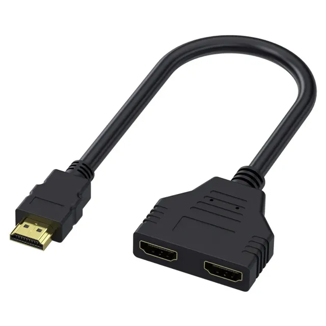 1-in-2 Out Cable Adapter Hdmi-Compatible Cable Splitter 1080P 2 Dual Port Y Splitter for Lcd Tv Box Ps3 Hdmi-Compatible Splitter