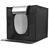 Boîte à lumière pliable 60*60*60cm, studio photo, boîte à lumière douce, éclairage LED, boîte à lumière douce, kit de fond photo, boîte à lumière de type bouton
