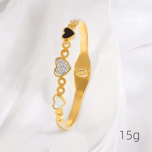 Fashion <b>Light</b> Luxury Women Stainless Steel Jewelry Full of <b>Star</b> Zircon Bracelet pink butterfly Full of Diamonds Zircon Bangles - Product Image 4