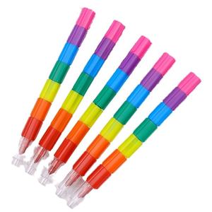 Grand ensemble de 7 crayons de couleur à emboîter, 7 couleurs, pour étudiants, <span class=keywords><strong>pastel</strong></span> à l'huile, crayon gras, peinture, graffiti, crayons carrés en plastique - Product Image 5