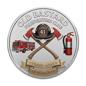 Stock <strong>Old</strong> Bastards Firefighters Club Commemorative Coin Metal <strong>Crafts</strong> Courage Honor Brotherhood Themed Souvenir Gift - Product Image 3