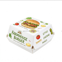 Boîtes d'emballage pour hamburgers sur mesure, impression et matériaux personnalisés fournis par une usine expérimentée avec livraison rapide