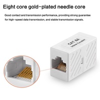 Coupleur RJ45 8P8C femelle à femelle connecteur réseau Keystone Jack Cat6 adaptateur en ligne Modules de connecteur réseau non blindés